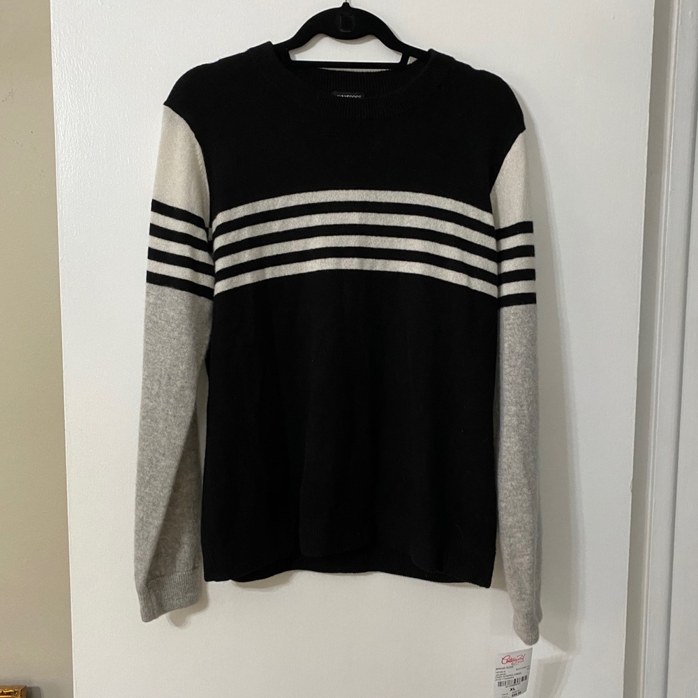 Minnie Rose Striped Cashmere Sweater